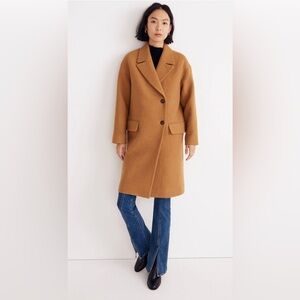 NWT - Madewell Haydon Coat in Insuluxe Fabric -  Heather Toffee - Size XS